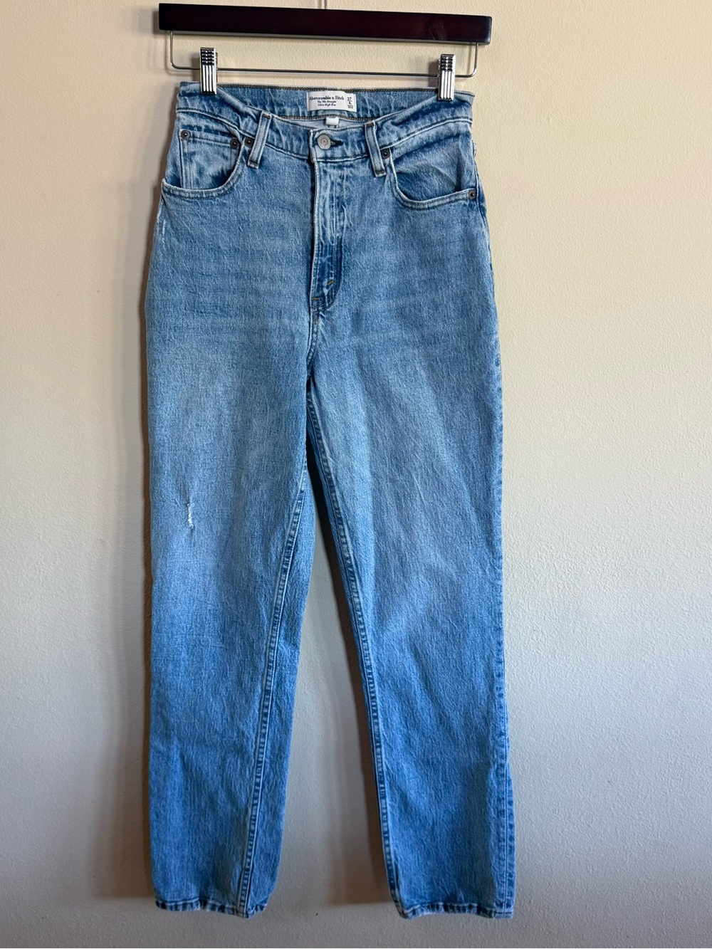 Abercrombie & Fitch Light Blue the 90s straight High-Rise Women’s Jeans